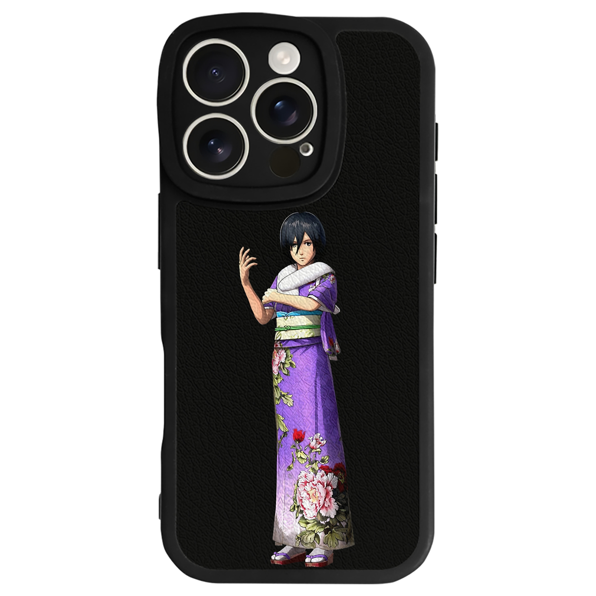 （画像用） 進撃の巨人 ミカサ·アッカーマン Attack on Titan Mikasa Ackerman 【iPhone 16シリーズ対応】シリコンスマホケース（レザー調） 材質：シリコン